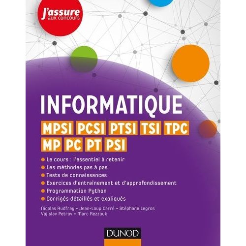 Informatique Mpsi, Pcsi, Ptsi, Tsi, Mp, Tpc, Pc, Pt, Psi