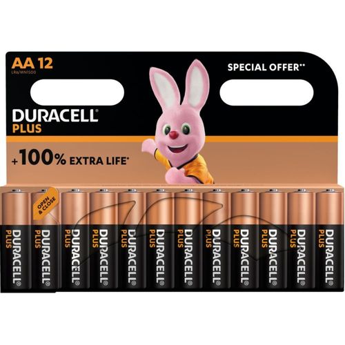 Pile alcaline Duracell Plus LR6  lot de 12