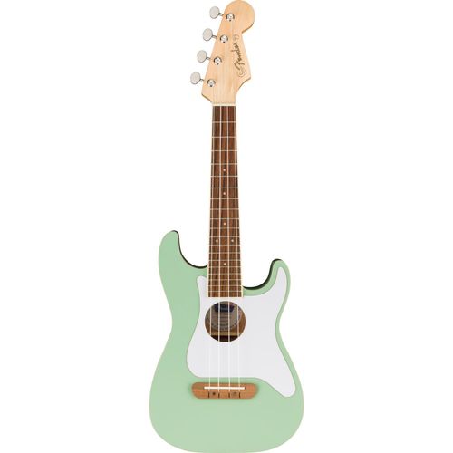 Fender Fullerton Strat Uke Wn White Pickguard Surf Green Ukulélé Électro-Acoustique