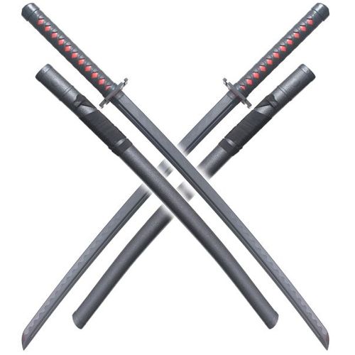 Pack 2 KatanasTout en Polypropylene Noir Bleach Bankai Ichigo Sabre Entrainement Combat + Fourreau ABS Epee Bleach Swordspirit