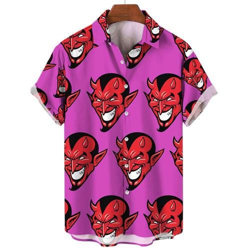 Chemise fashion diable rose