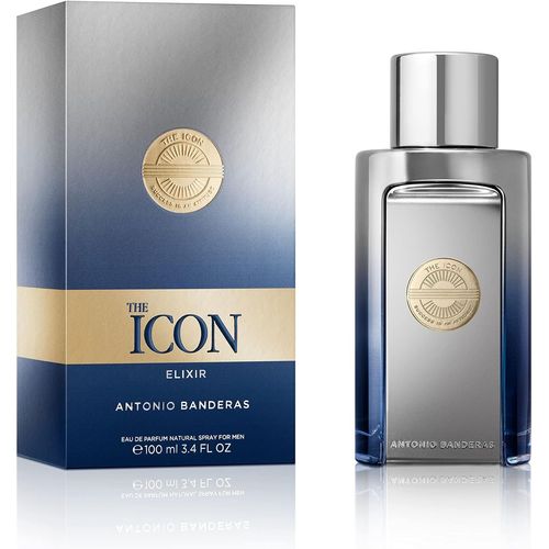 Antonio The Icon Elixir Eau De Parfum Pour Homme-Longue Durée-Parfum Frais,Élégant Et Sexy-Notes Épicés,Marine Et Boisées-Idéal Pour Les Événements Spéciaux-100 Ml 
