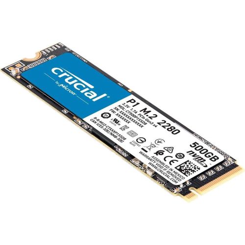 Crucial P1 500Go CT500P1SSD8 SSD Interne-jusqu'à 1900 MB/s (3D NAND, NVMe, PCIe, M.2)