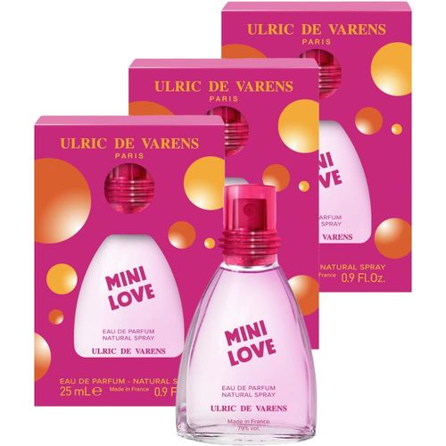 Eau De Parfum Mini Love-Floral Et Fruité-Parfum Femme-Vaporisateur-Made In France-Lot De 3 X 25 Ml 