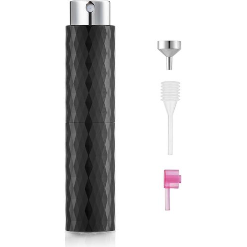 8ml Vaporisateur Vide De Sac Rechargeable,Atomiseur Parfum,Recharge Spray Flacon De Parfum,Pulverisateur Voyage (Noir Brillant) 