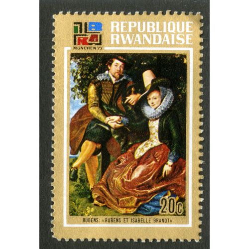 Timbre Non Oblitéré République Rwandaise, Rubens, Rubens Et Isabelle Brandt, 20c, Munchen 73
