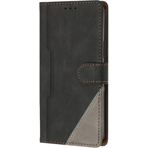 Cex Coque Pour Iphone 6/7 / 8 / Se 2020 / Se 2022, Housse De Protection Anti-Choc Avec Magnétique Carte Fentes Etui Iphone 6 Coque À Rabat Pochette Portefeuille En Cuir Pu, Noir