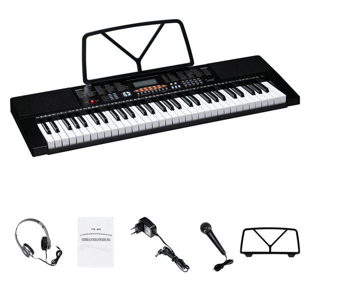 Piano Numérique Glarry GEP-107 clavier électronique 61 touches  multifonction noir