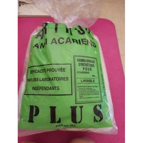 Sac Rembourrage Anti-Acarien 1 Kg (Coussin, Peluche...)