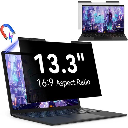 Magnétique Filtre De Confidentialité 13.3 Pouces 16:9 Pour Écran Ordinateur Portable, Amovible Protection D'Écran Anti Lumiere Bleue Compatible Avec Dell/Asus/Hp/Acer/Lenovo/Thinkp[ORD622668]