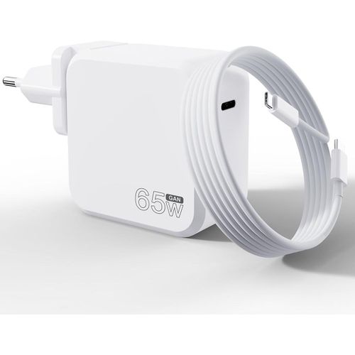 ¿65w Chargeur Usb C Rapide Avec Gan Tech Pour Huawei, Mac Book Pro/Air M1 M2, Dell Xps,Hp,Asus,I-Pad Pro/Air, Samsung Galaxy S23 Plus S22 Ultra S21, Chargeur Gan Avec 1.8m Câble Us[Ord623185]