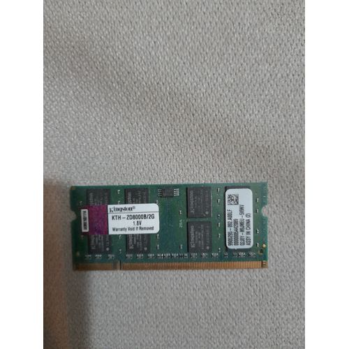 Barrette de mémoire Kingston KTH-ZD8000B/2G Mémoire SO DIMM DDR2-RAM 2 Go