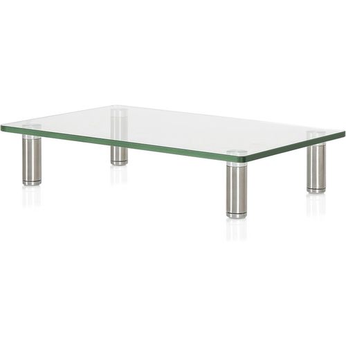 Réhausseur D'Écran En Verre,Support De Moniteur,Support D'Ordinateur Portable,Pc,Tv,Pour Le Bureau Et La Maison,38,5X24X7,5Cm[ORD621831]