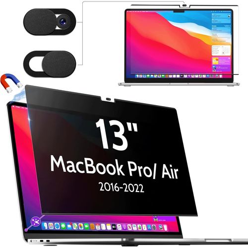 Magnétique Filtre De Confidentialité Pour Macbook Air 13 Pouces (2018-2021, M1) / Macbook Pro 13 Pouces (2016-2022, M1, M2), Amovible Anti Espion Filtre Film Confidentialité Pour M[ORD621847]