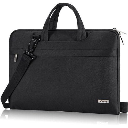 Sacoche Pour Ordinateur Portable Légère 17 17.3 Pouces Sac Pochette Housse Pc Imperméable Sac À Bandoulière Sac À Main Avec Bandoulière Et Poignée Cachée Noir[ORD623880]