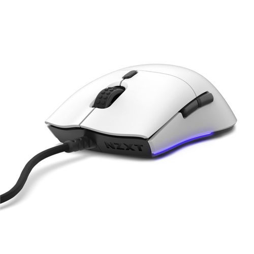 NZXT Lift - Souris - droitiers et gauchers - optique - filaire - USB - blanc mat