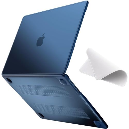 Coque Anti-Fissuration Compatible Avec Macbook Air 15 Pouces M4 A3241 M3 A3114 M2 A2941, Version 2025 2024 2023, Bord En Tpu Noir Et Etui En Pc Rigide, Minuit Mat[ORD624145]