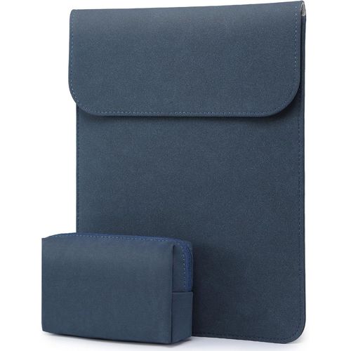15-16 Pouces Housse Ordinateur Portable Pc Sacoche Pour Macbook Pro 16 M4/M3/M2/M1 2025-2019, Xps 15, Macbook Pro 15 2015-2012, Samsung Galaxy Book Flex 15, Avec Petit Sac, Bleu Ma[ORD623283]