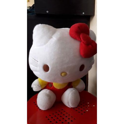 Peluche Hello Kitty En Salopette Rouge - Sanrio -Import Japon