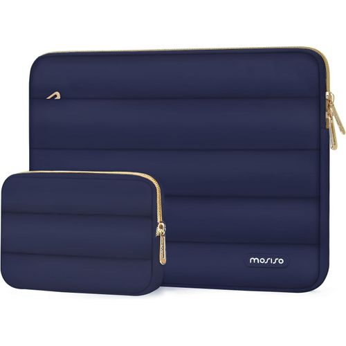 Housse Ordinateur Portable Bouffi 17,3 Pouces, Compatible Avec Dell Xps/Hp Pavilion/Ideapad/Acer/Alienware/Hp Omen Notebook Computer, Pochette Horizontal Polyester Avec Petit Sac,B[ORD624701]