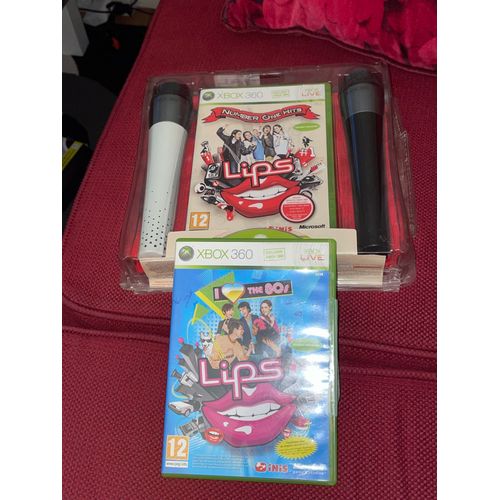 Pack 2 Micros Sans Fil + 2 Jeux Lips Xbox 360