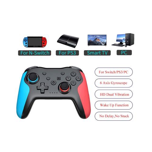 Manette De Jeu Sans Fil Bluetooth Compatible Nintendo Switch / Lite Ps3 Ps4 Vibration Console Portable Jeu Vidéo