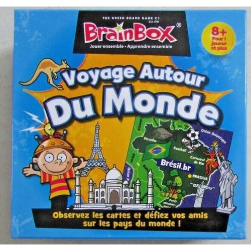 Jeu De Société Brainbox Voyage Autour Du Monde 20 Cartes Illustrées