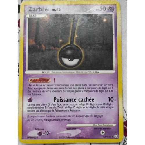 Zarbi 42/146 Carte Pokémon Rare