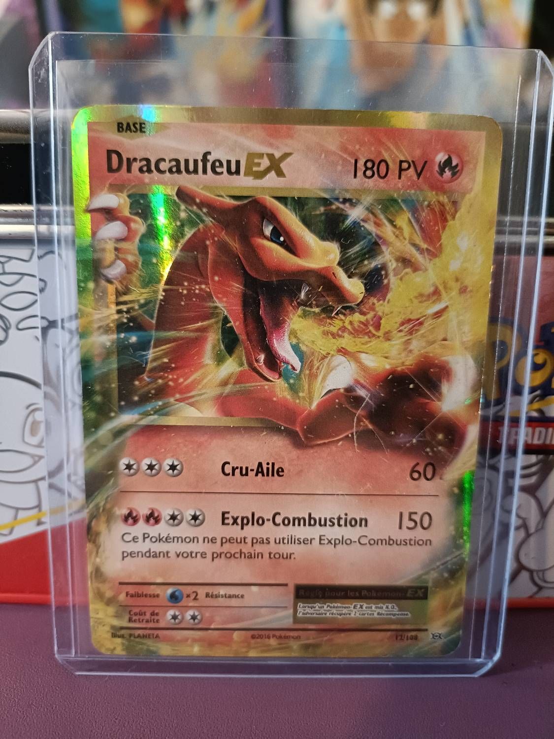 Carte Pokémon Dracaufeu Ex 12/108 Super Rare Fr Bon État