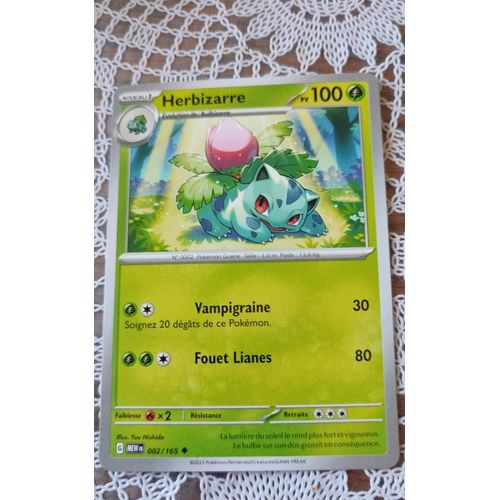 Carte Pokémon Ev 3.5: Herbizarre 002/165.