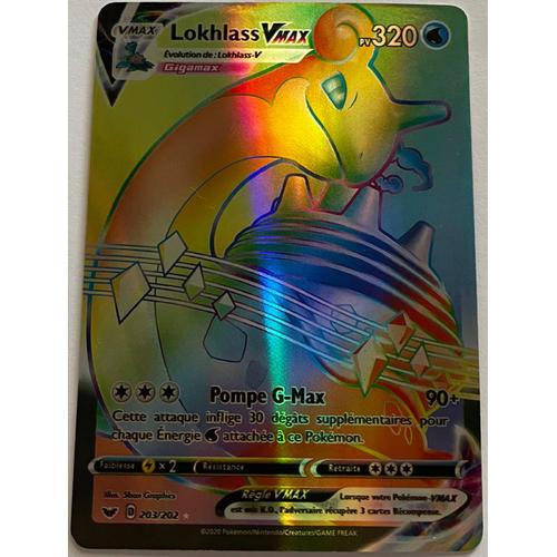 Carte Pokemon Lokhlass Vmax Full Art Rainbow Secret 