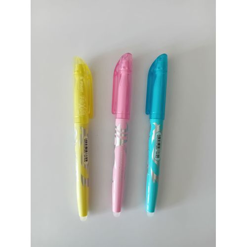 Lot De 3 Surligneurs Pilot Frixion Light ( Bleu, Rose Et Jaune )