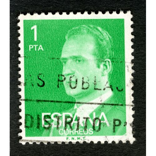 Timbre Oblitéré Espana, Correos, 1 Pta