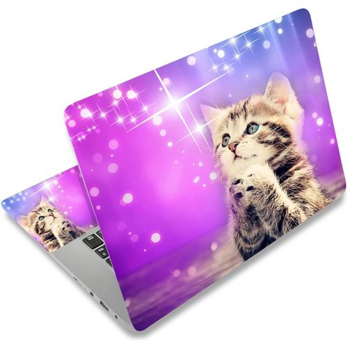 Finest Folia Film De Protection Autocollant En Vinyle Pour Ordinateur Portable 13"", 13,3"", 14"", 15"", 15,4"", 15,6"", 15,6"", Film De Protection Décoratif (Petit Chat)[ORD625101]