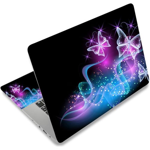 Film De Protection Autocollant En Vinyle Pour Ordinateur Portable 13"", 13,3"", 14"", 15"", 15,4"", 15,6"", 15,6"", Film De Protection Autocollant Décoratif (Noir Violet)[ORD625113]