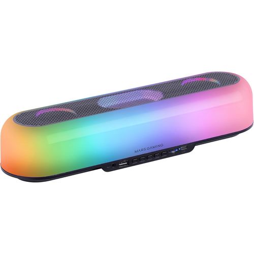 KGABERY-Msborb,Haut-Parleur Portable+Barre De Son 20W,Ã¿Clairage Orbilight Rgb 360º,Barre De Son Triple Driver,Haut-Parleurs Gaming Bluetooth 5.3/Usb/Microsd/Aux/Fm,Noir
