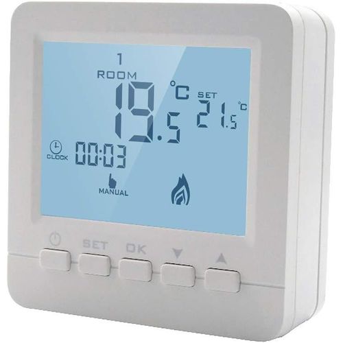 KGABERY-Ll0250 Thermostat Numérique Avec Touches Programmables Pour Chaudière À Gaz Murale Alimenté Par 2 Piles Aa
