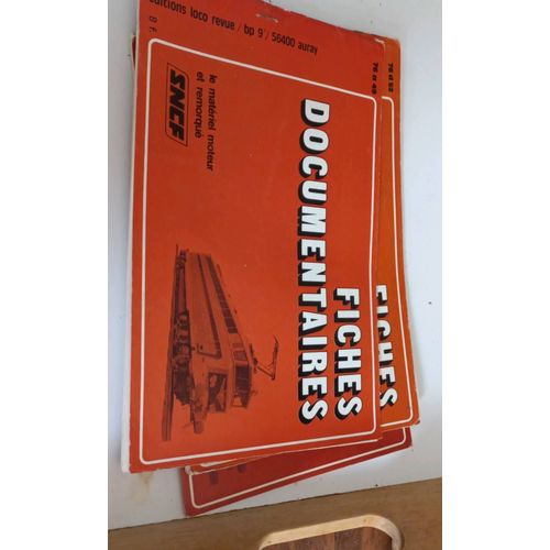 Fiches Documentaires Le Matériel Moteur Et Remorque Sncf De Année 76 D 52,49,50 ,50