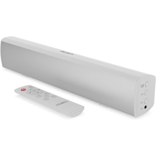KGABERY-50W Barre De Son Tv Bluetooth|Enceinte Tv Home Cinema 2.0|Barres De Son Avec Entrée Optique,Rca,Usb,Mp3 Et Aux|Réglages Personnalisés De L'Égal ur Et Télécommande Bowfell Blanc