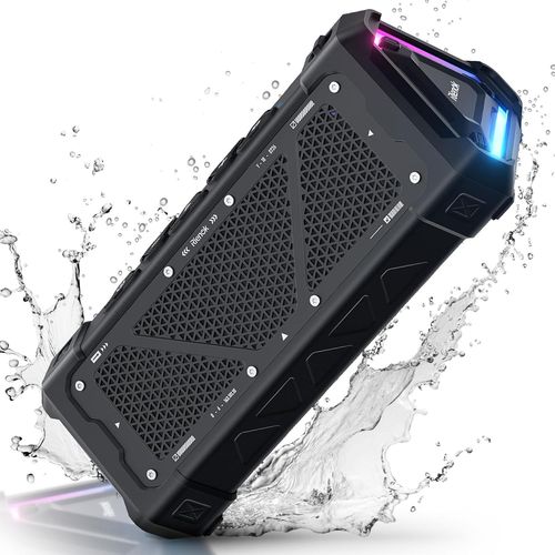 KGABERY-S11 Enceinte Portable Bluetooth Aux Basses Renforcées,3 Modes D'Égal ur,Nouveau Mode Usb,Bluetooth 5.3,30W Enceinte Puissante,Ipx7,Tf Carte,Soirées Plage,Randonnées,Voyage,Noir