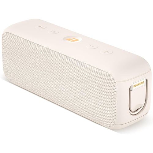 KGABERY-G6 Enceinte Bluetooth Portable,Enceintes Sans Fil Avec Canaux Stéréo,30W Haut Parleur Puissante,Étanche Ipx6,35H,Eq,Tf Carte,Usb,Aux,Microphone Intégré Speaker Les Voyage,Beige