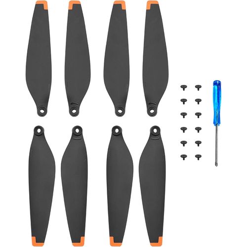 Kgabery-8pcs Hélices Pour Dji Mini 3 Pro,Accessoire Pour Drone,Vol Silencieux,Hélices Remplaçables Pour Drones,Lame D'hélice À Faible Bruit Avec Tournevis Et 12 Vis,(Noir Orange)-Générique