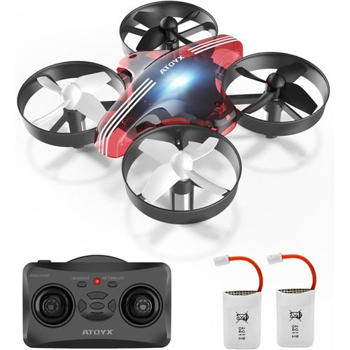 Kgabery-Mini Drone Pour Enfants Avec Lumières Led,Avion Rc Portable Pour L'intérieur Et L'extérieur Nano Drone Quadcopter,2 Batteries,Cadeaux Pour Garçons Et Filles¿Rouge¿-Générique