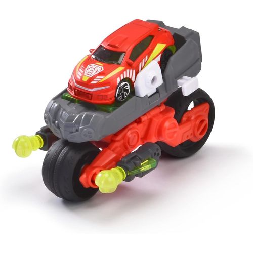Kgabery-Dickie-Rescue Hybrids-Drone Bike-Fonction Pliable-Véhicule Métal 1/64ème Inclus-Dès 3 Ans-203792001onl,Rouge-Générique