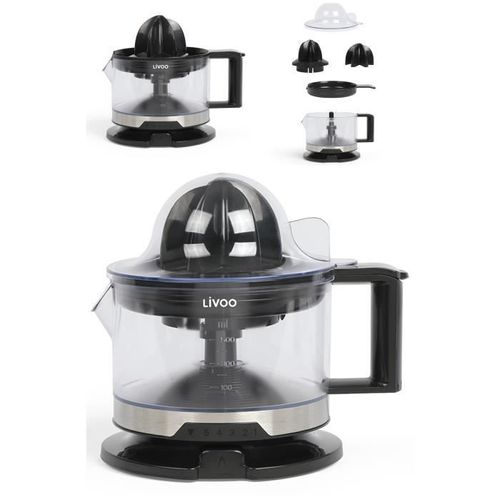 Presse Fruits électrique Noir 40W 0.5L avec Double sens de rotation Jus de Fruit Frais Rapide