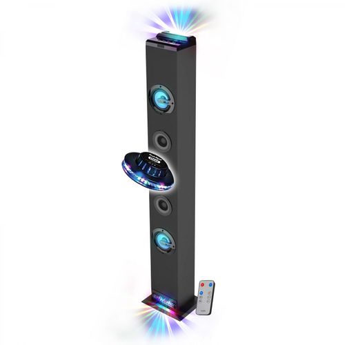 Tour de son INOVALLEY HP58BTH - Lumière LED Multi-rayons, Bluetooth, Radio FM, AUX - 4x 15W, Télécommande, LED OVNI