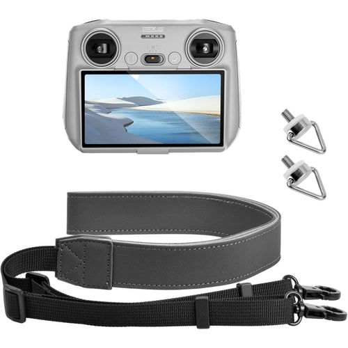 Kgabery-Sangle De Cou Épaule Pour Drone Dji Mavic 3 Cine Mavic 2 Pro,Bandoulière Avec Vis Pour Accessoires Du Contrôleur,Sangle Réglable En Pu Pour Dji Rc/Rc 2/ Rc Pro/Dji (Gris Foncé)-Générique