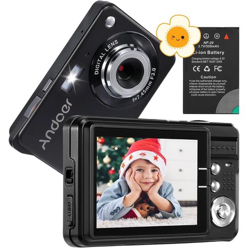 KGABERY-Appareil Photo Numérique Autofocus Compact Caméra,Hd 720 P Caméscope Vidéo Numérique Avec 2 Piles 8xZoom Numérique 2,7"" Lcd Pour Enfant,Adolescent,Étudiant,Adulte,Débutant