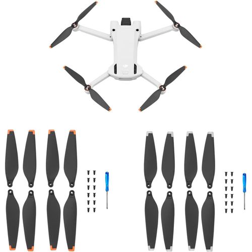Kgabery-16 Pièces D'hélices Mini 3,Lames De Rechange D'hélices Dji Mini 3,Accessoires De Drone Dji Mini 3,Hélices De Rechange,Poids Léger,Silencieux,Accessoires De Drone De Vol Stables(Orange Et Arge-Générique