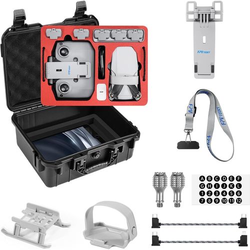 Kgabery-Kit D'accessoires 8 En 1 Pour Mini 4k/2 Se,Étui Rigide Double Couche,Support Pour Tablette,Cordon Tour De Cou,Train D'atterrissage,Support D'hélices Pour Dji Mini 4k/2/2 Se-Générique